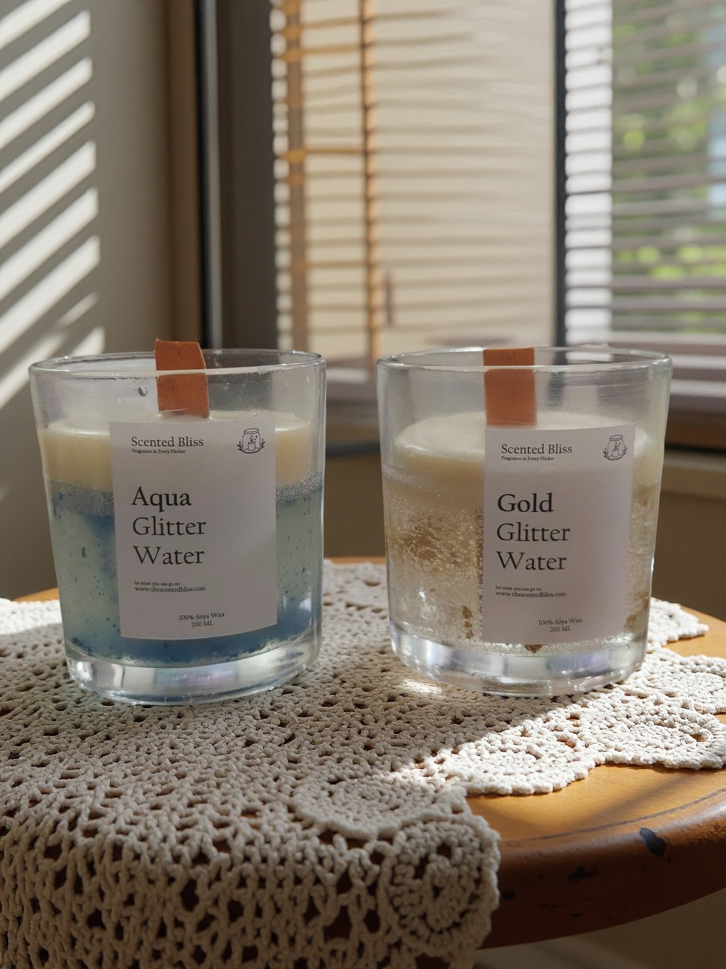 Glitter Water Candle