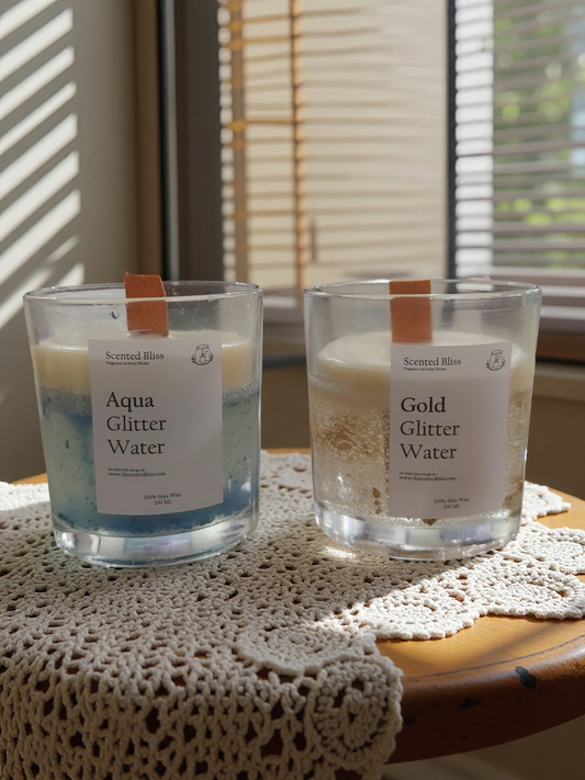 Glitter Water Candle